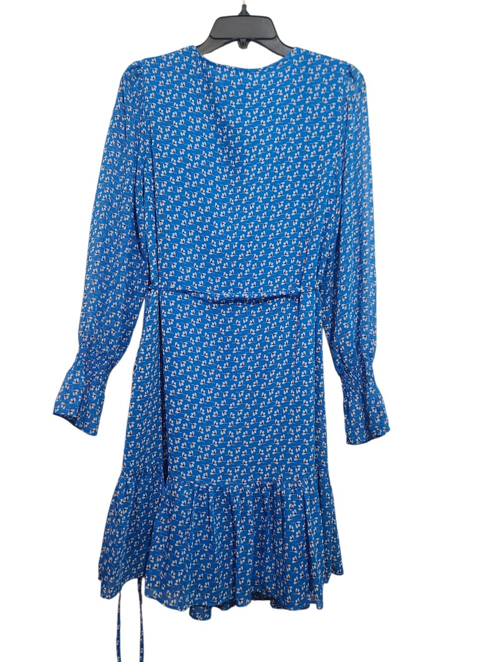 Boden Libby Long Sleeve Keyhole Midi Dress Blue Floral Size 2 GUC